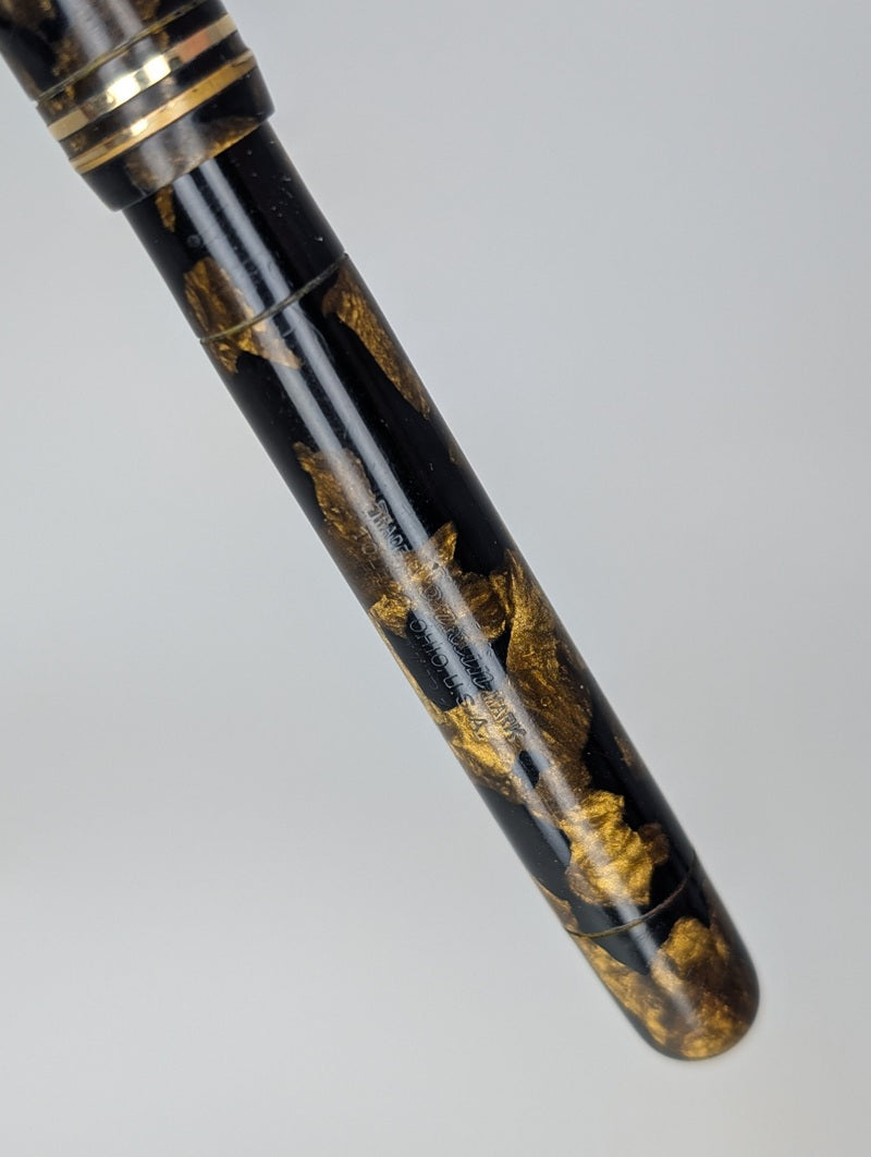 *Consignment* Conklin Endura Black / Bronze Marble Standard Size Fountain Pen Steel Fine Nib