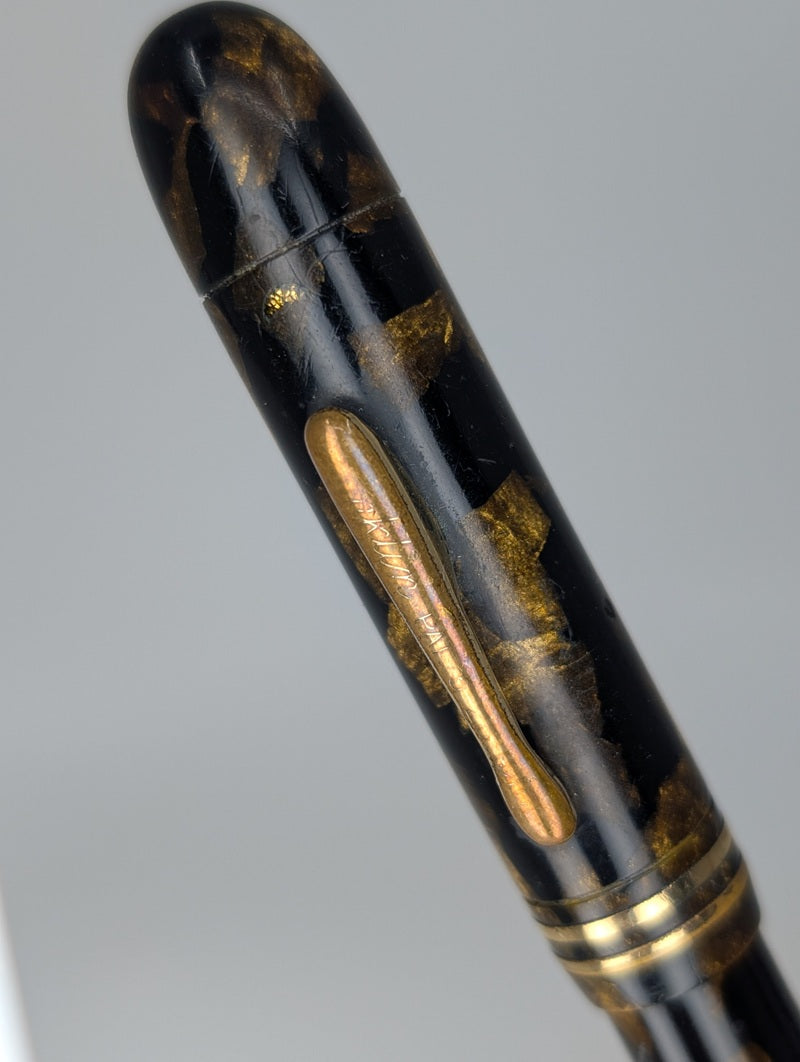 *Consignment* Conklin Endura Black / Bronze Marble Standard Size Fountain Pen Steel Fine Nib