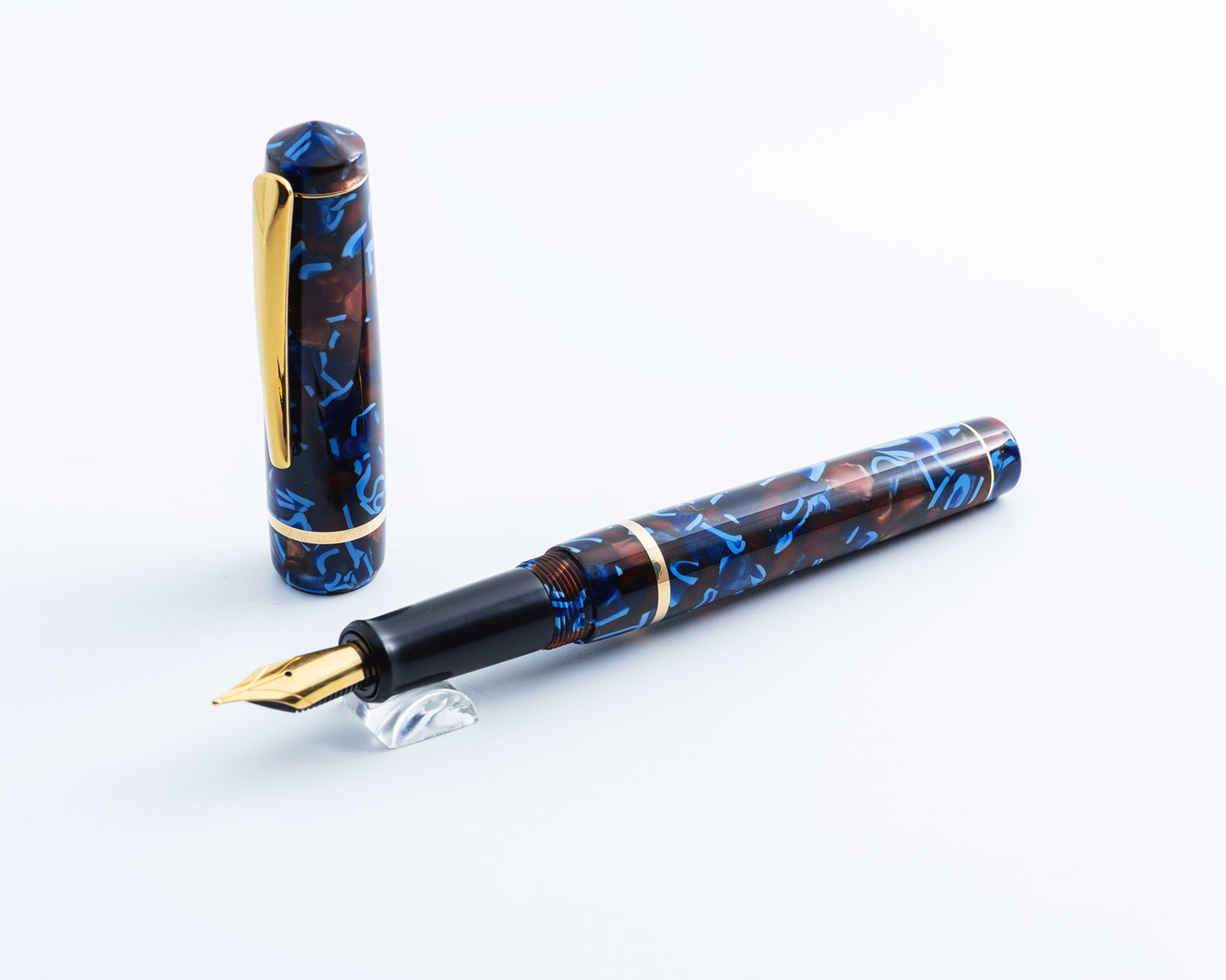 Rhys' Pieces Custom Fountain Pen - "Flecked Autumn"
