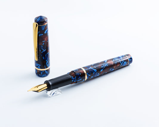 Rhys' Pieces Custom Fountain Pen - "Flecked Autumn"