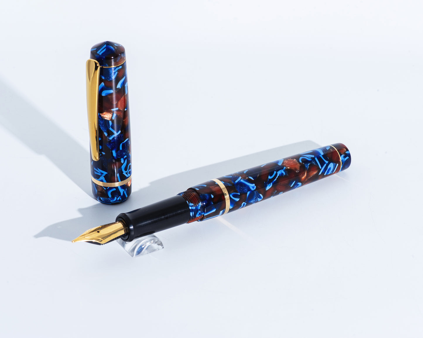 Rhys' Pieces Custom Fountain Pen - "Flecked Autumn"