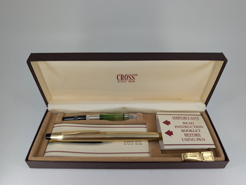 *Consignment* Cross 10kt Gold Filled Fountain Pen 14k Gold Medium Nib