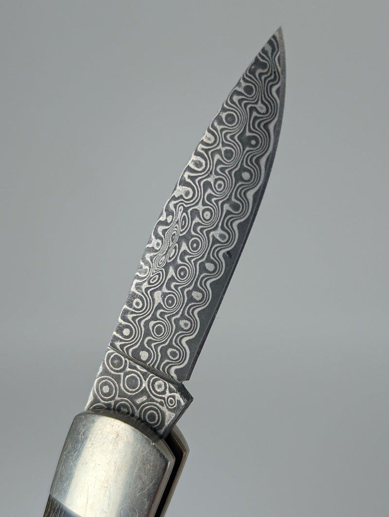 Custom-Mammoth-Tusk-Backlock-Folding-Knife-Blade