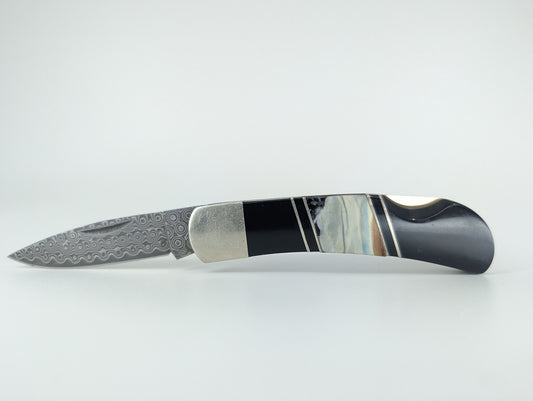 Custom-Mammoth-Tusk-Backlock-Folding-Knife-Main