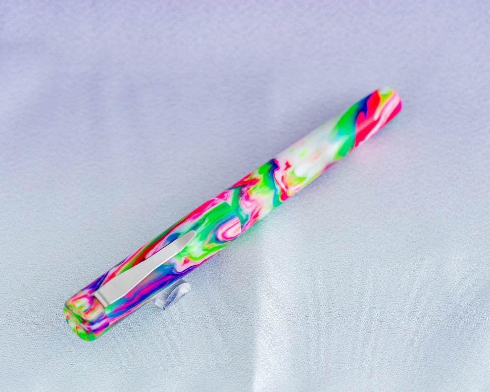Rhys' Pieces Custom Fountain Pen - "Neon" DiamondCast