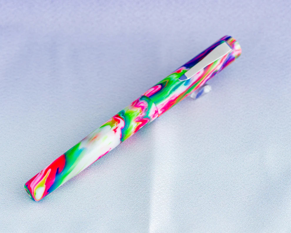 Rhys' Pieces Custom Fountain Pen - "Neon" DiamondCast
