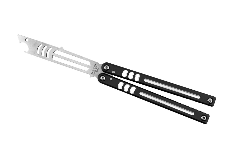 Squid Industries Mako V5 Dual Tone Black Aluminum Balisong Trainer