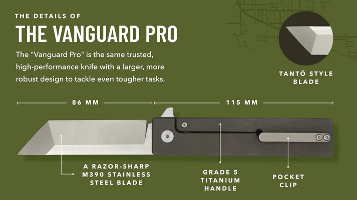 Daily Carry Co. The Vanguard Titanium Flipper Framelock Folding Knife