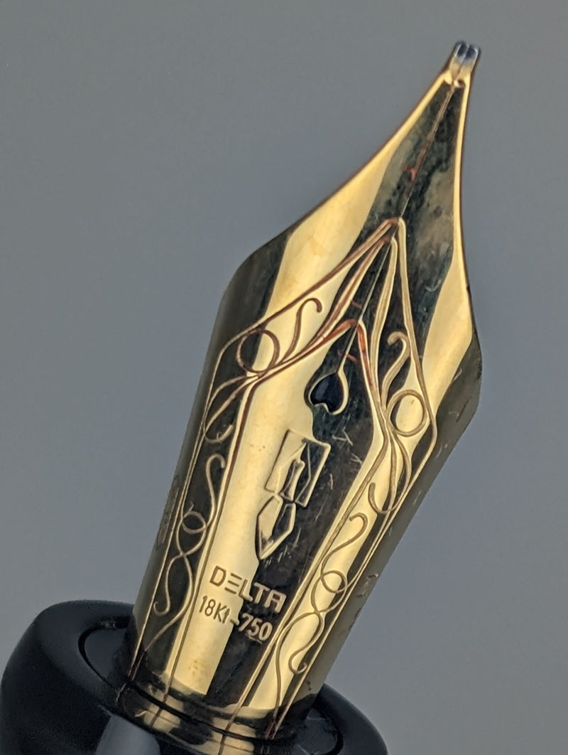 *Consignment* Delta Limited Edition "Fall" Windows Demonstrator Fountain Pen 18k Gold Medium Nib
