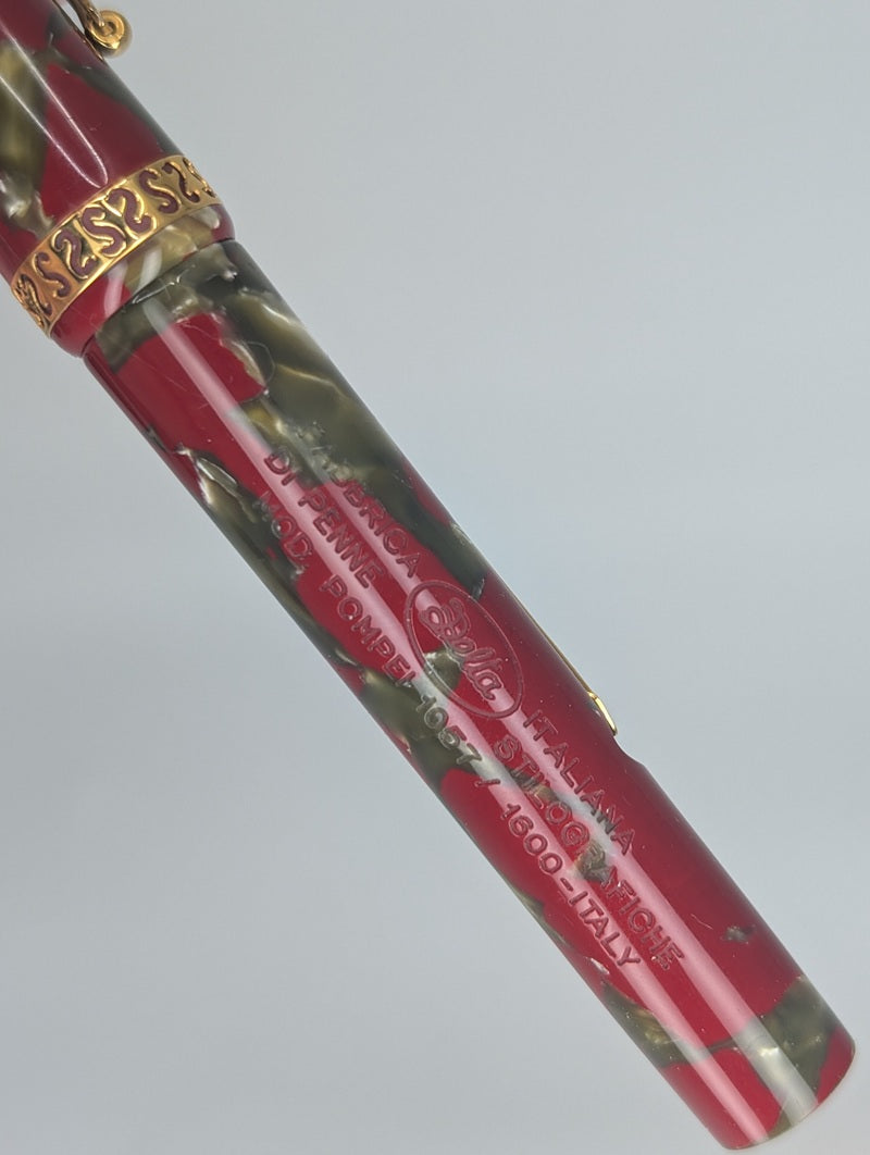 *Consignment* Delta Pompei Millennium Limited Edition Fountain Pen 18k Gold Medium Nib