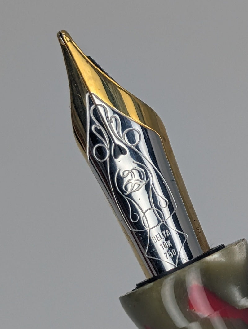 *Consignment* Delta Pompei Millennium Limited Edition Fountain Pen 18k Gold Medium Nib