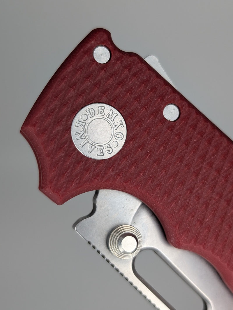*Consignment* Demko Knives MGAD20 Magnacut V2 Clip Point Red G10 SHARK-LOK Folding Knife
