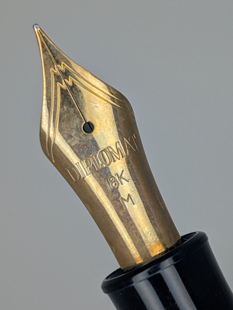 *Consignment* Diplomat x Tiffany & Co W. Germany Briarwood Fountain Pen 18k Gold Medium Nib