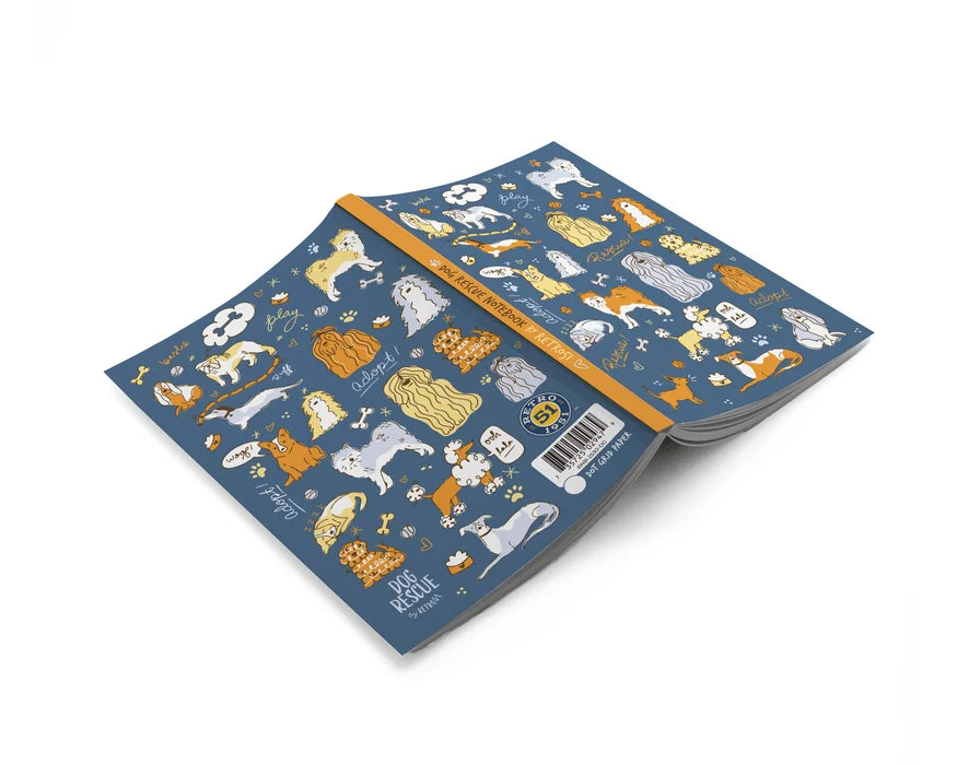 Retro 51 Dog Rescue 6 Classic Notebook