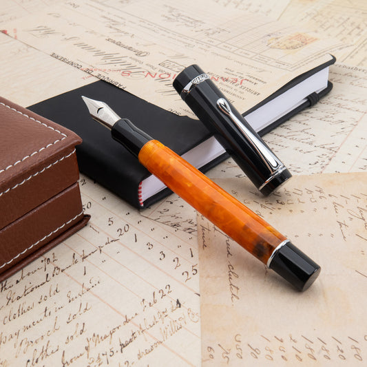 Conklin Duragraph Orange Nights Fountain Pen Steel Medium Nib