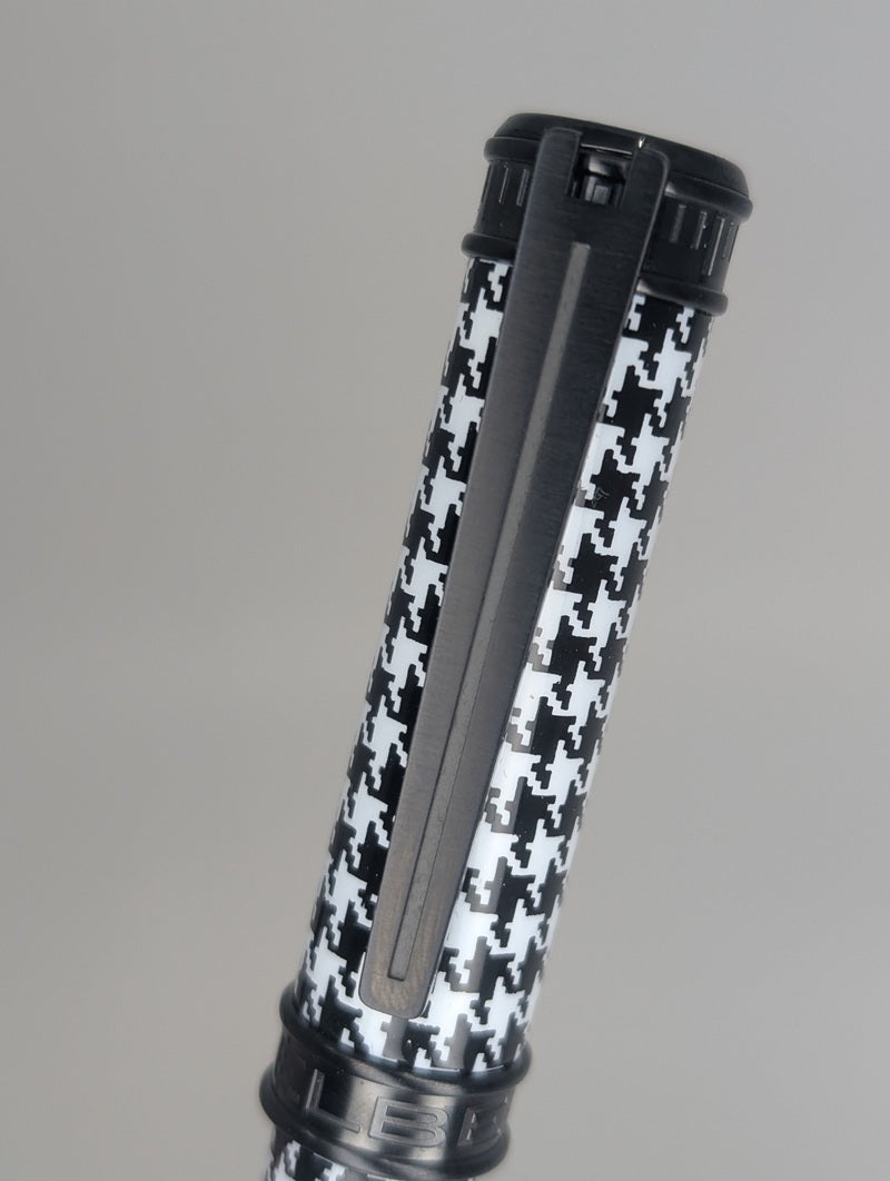 *Consignment* Edelberg Bespoke Pied de Poule Fountain Pen Titanium Medium Nib