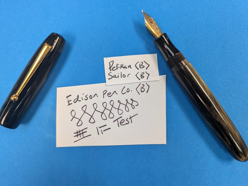 *Consignment* Edison Pen Co. Collier Grande #8 Fountain Pen Broad Architect Nib