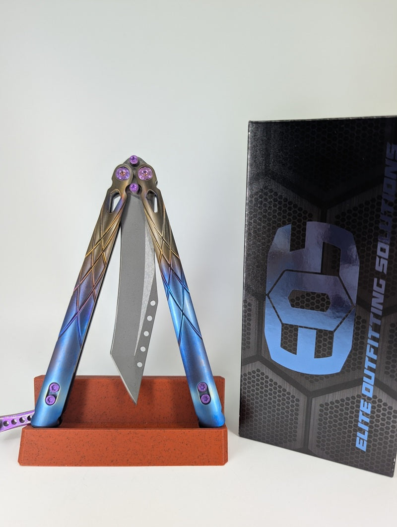 *Consignment* Elite Outfitting Solutions x PVK Villain Flame Live Blade Balisong