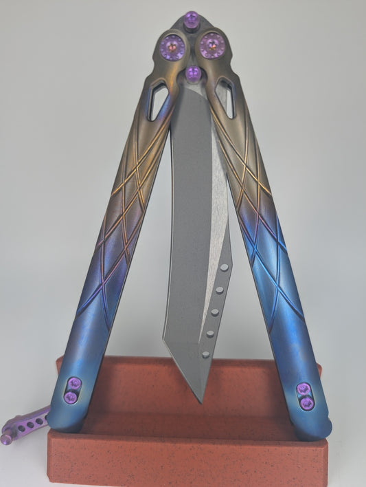 *Consignment* Elite Outfitting Solutions x PVK Villain Flame Live Blade Balisong