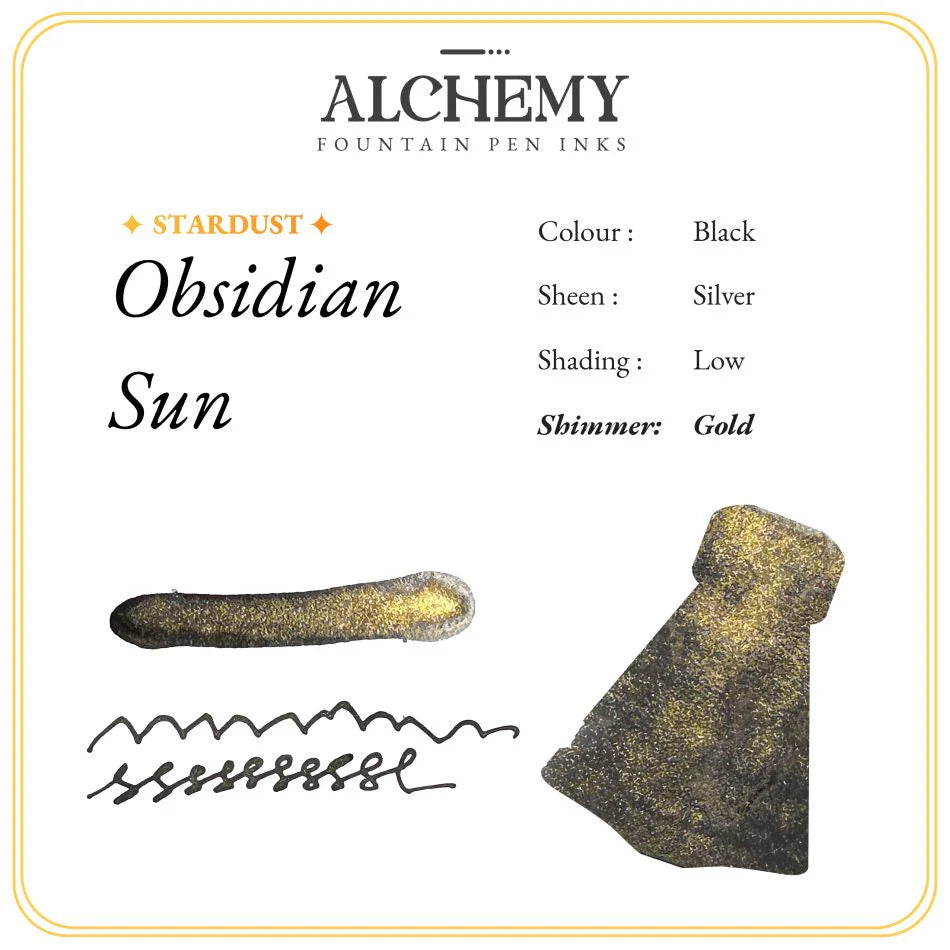 Endless Alchemy Ink Obsidian Sun 45mL Bottled Ink