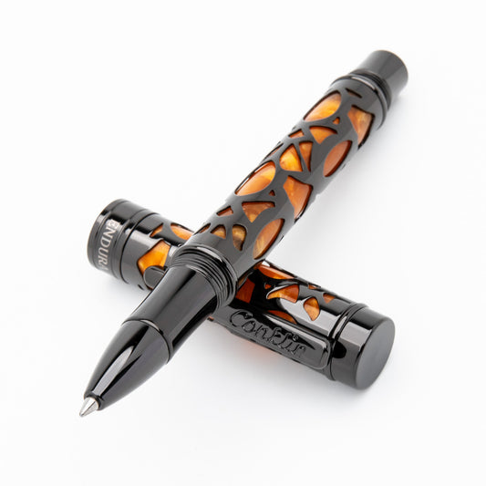 Conklin Endura Deco Crest Orange / Gunmetal Rollerball Pen