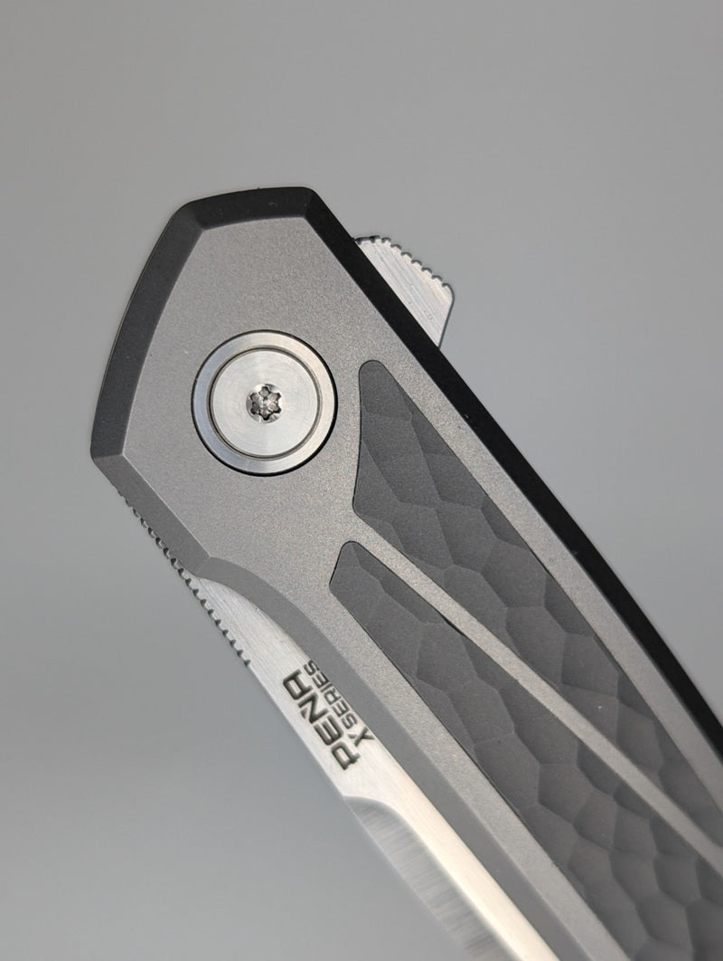 *Consignment* Enrique Peña X Series Cobra Titanium Jigged Dark Bead Blast Framelock Folding Knife