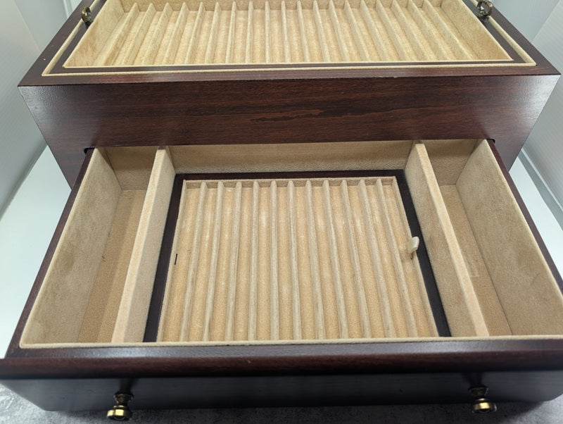 *Consignment* Eureka Manufacturing 60 Pen Wood Case with Drawer