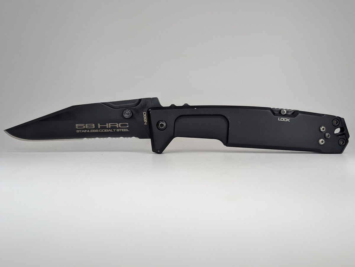 *Consignment* Extrema Ratio M.P.C. Black Back Lock Partial Serrated Folding Knife