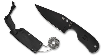 Spyderco Subway Bowie Fixed Blade with Chain and Sheath