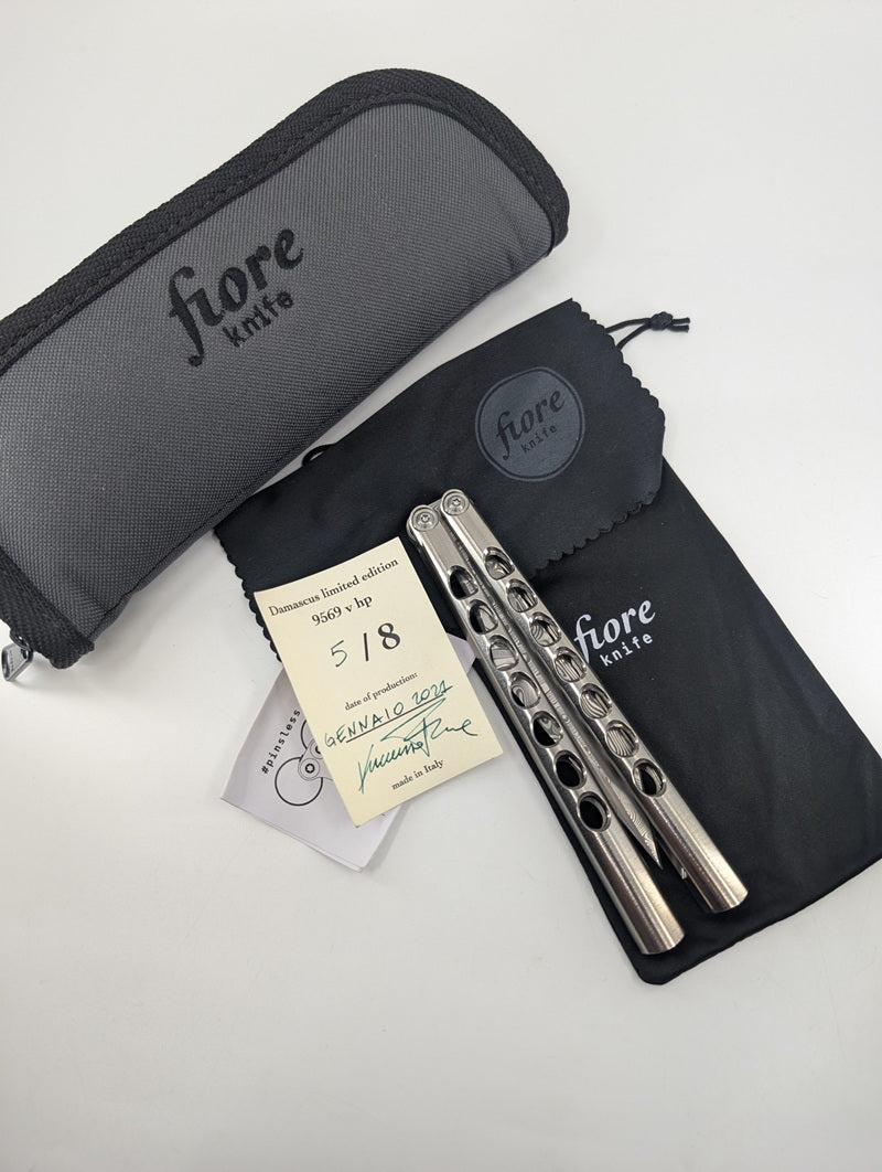 *Consignment* Fiore Knives 9569 Pinless Titanium Live Blade Balisong #5 of 8