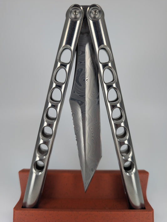 *Consignment* Fiore Knives 9569 Pinless Titanium Live Blade Balisong #5 of 8