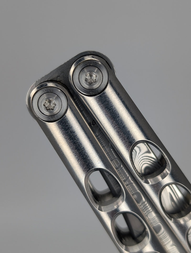 *Consignment* Fiore Knives 9569 Pinless Titanium Live Blade Balisong #5 of 8