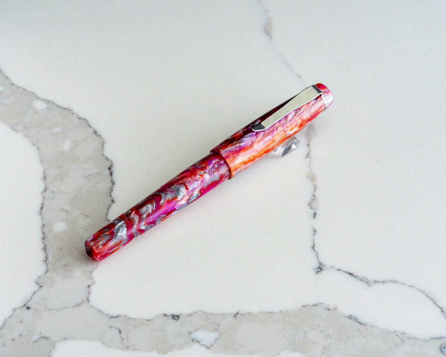 Rhys' Pieces Custom Fountain Pen - "Flamingo Sunrise"