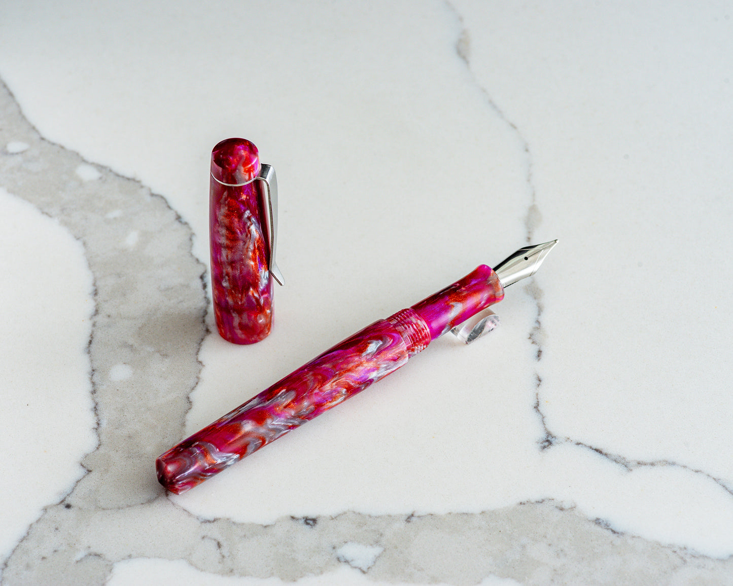 Rhys' Pieces Custom Fountain Pen - "Flamingo Sunrise"