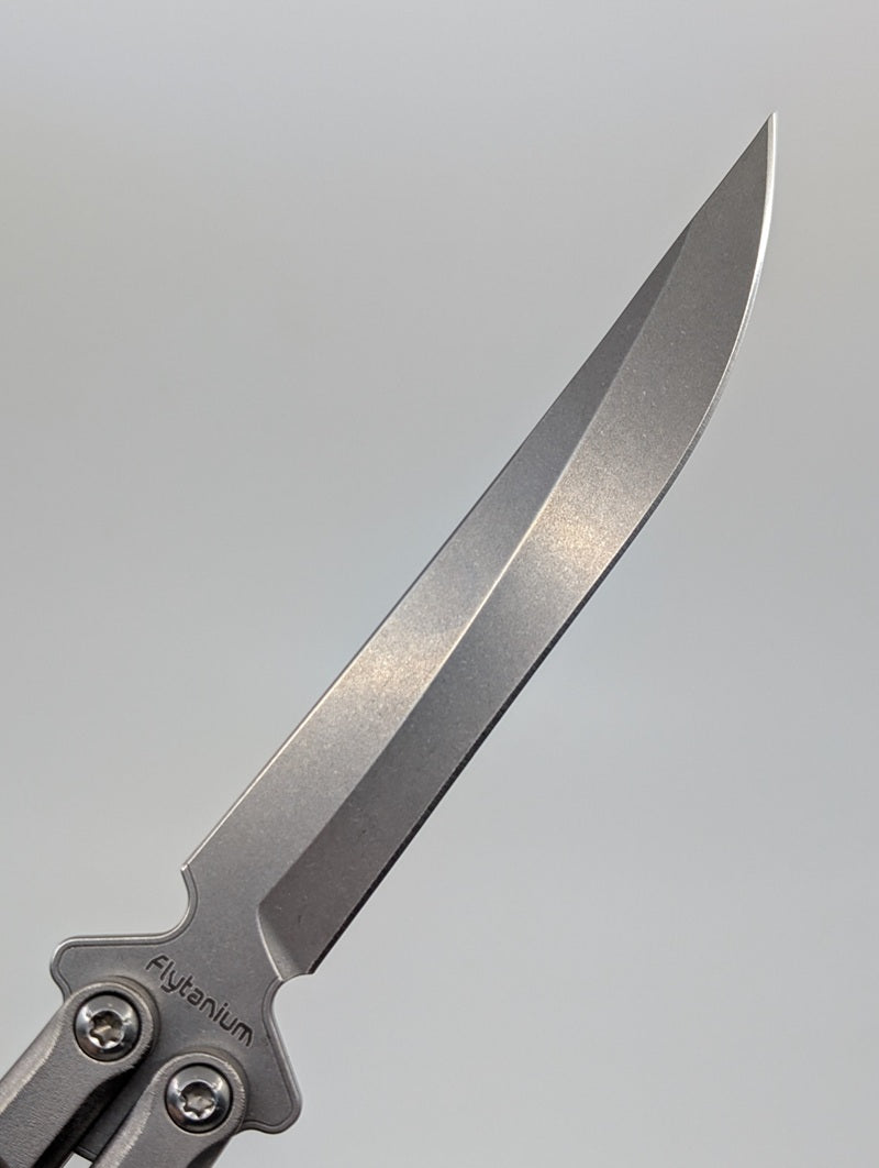 *Consignment* Flytanium Fly One Titanium Live Blade Balisong #58