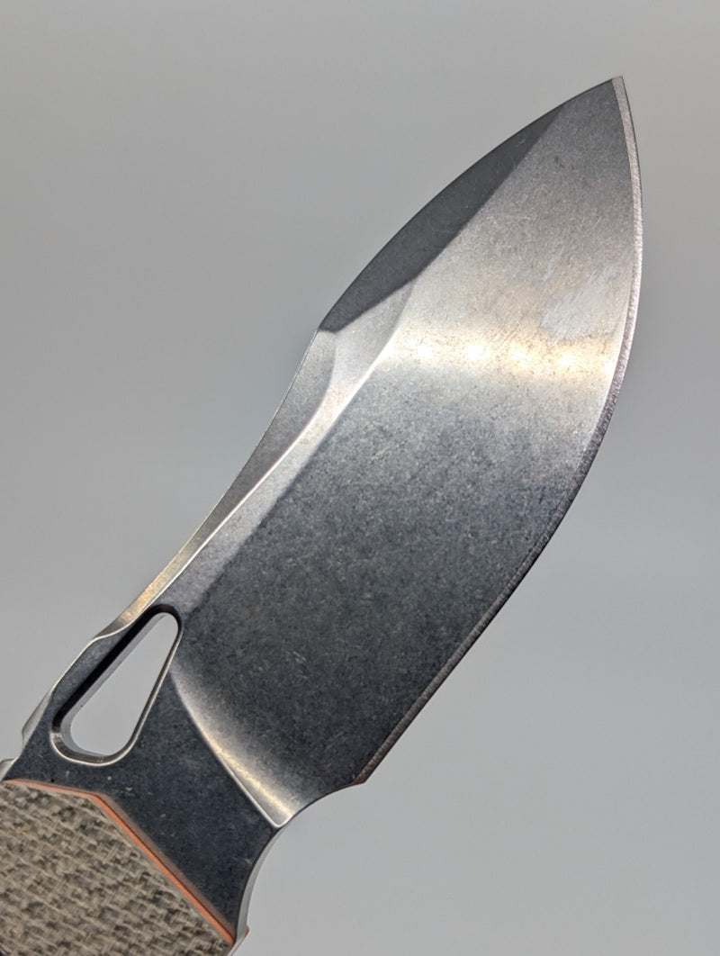 *Consignment* Fobos Knives Tier 1 Mini Mini OD Green Micarta Fixed Blade Knife
