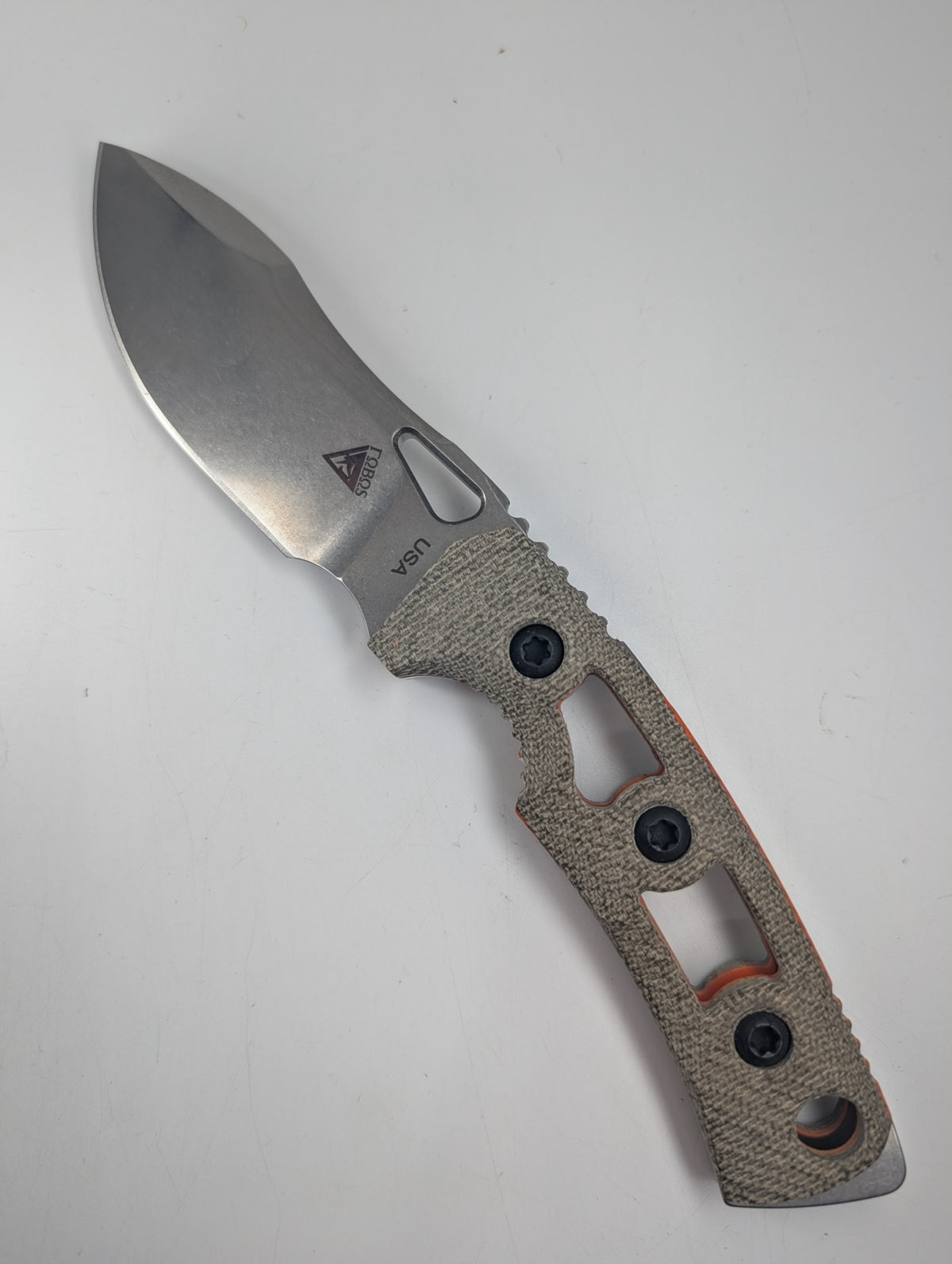 *Consignment* Fobos Knives Tier 1 Mini Mini OD Green Micarta Fixed Blade Knife