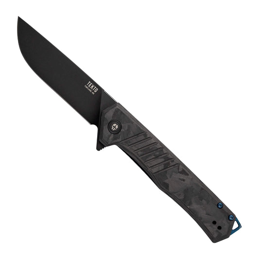 TEKTO F1//ALPHA Forged Carbon Blue Linerlock Folding Knife