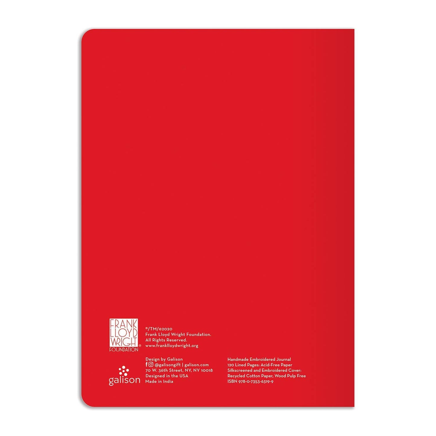 Frank Lloyd Wright Tree of Life Embroidered Notebook