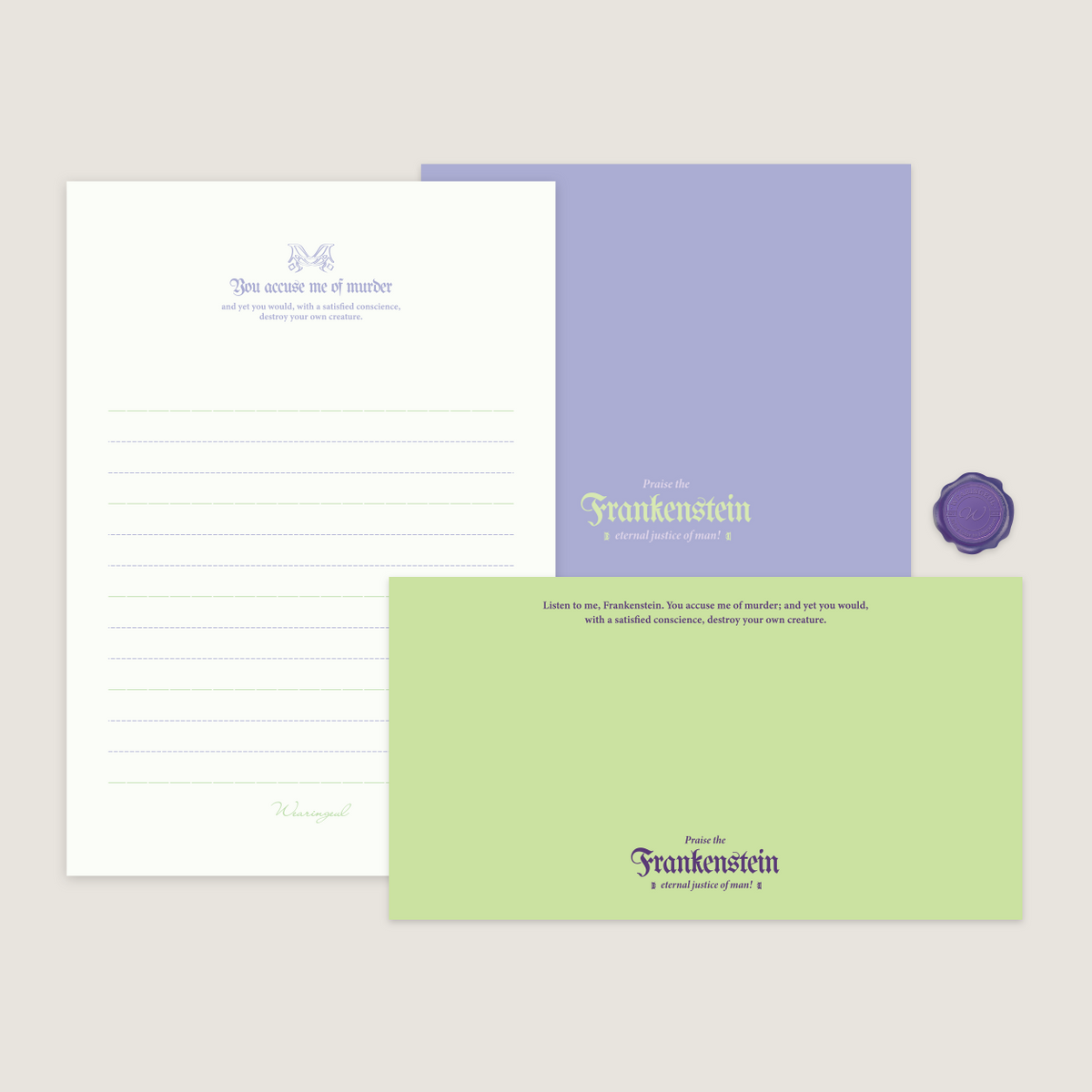 Wearingeul World Literature Letter Set