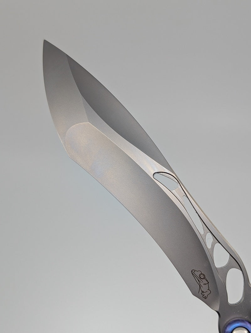 Gecko EDC Mono-Pulse Crystal Titanium False Blade Balisong