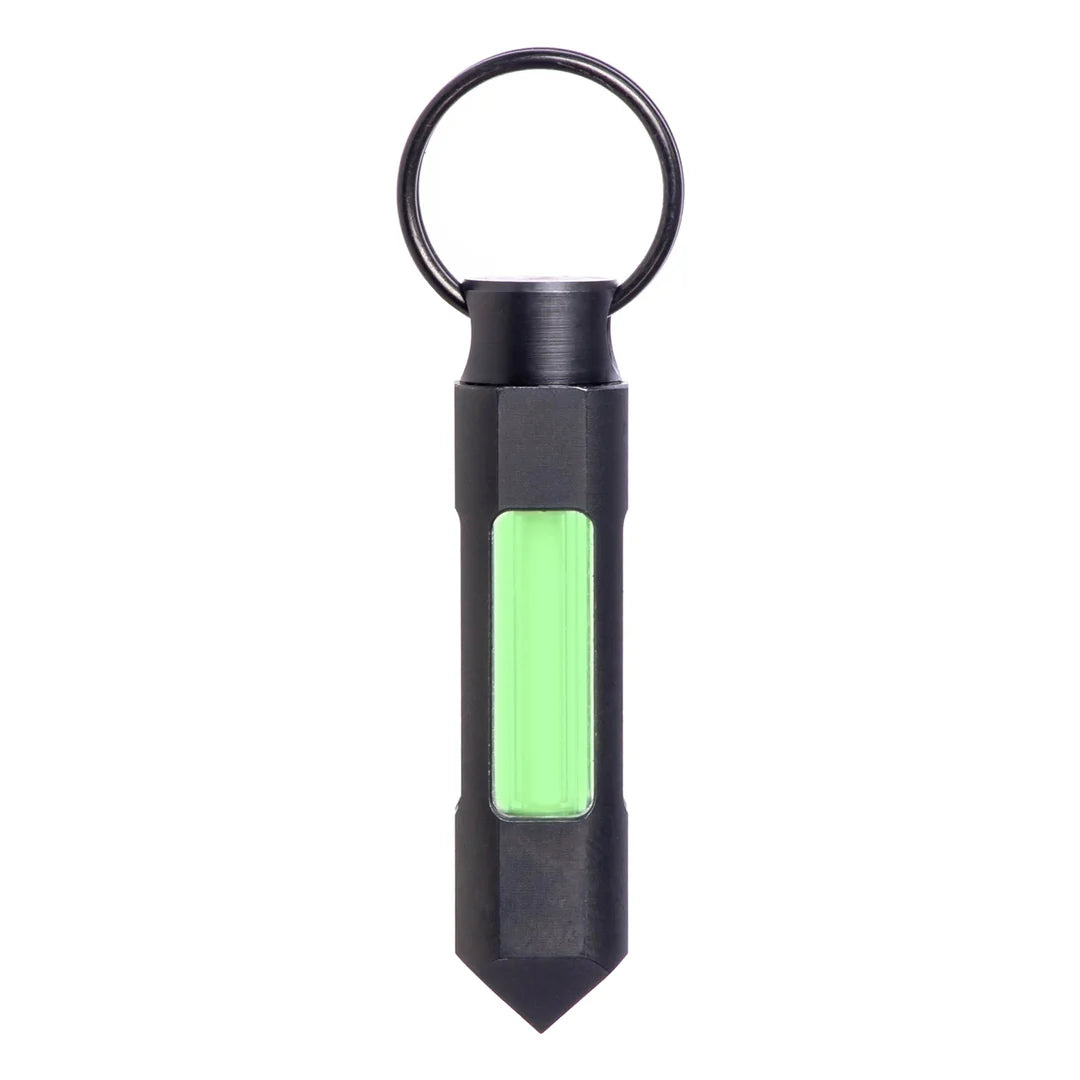Glow Rhino Glow Fob Black Steel Tritium Keychain