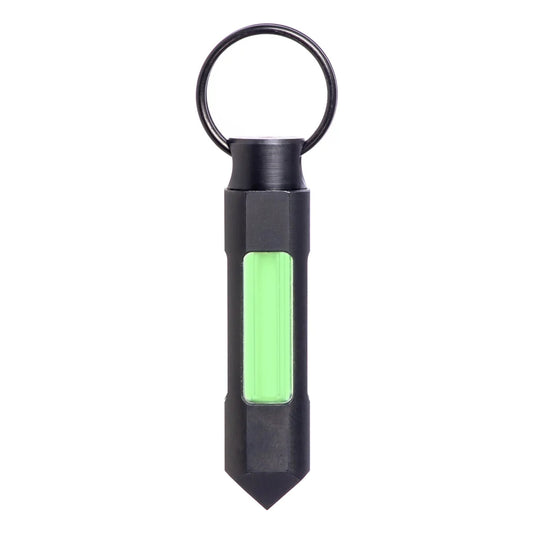 Glow Rhino Glow Fob Black Steel Tritium Keychain