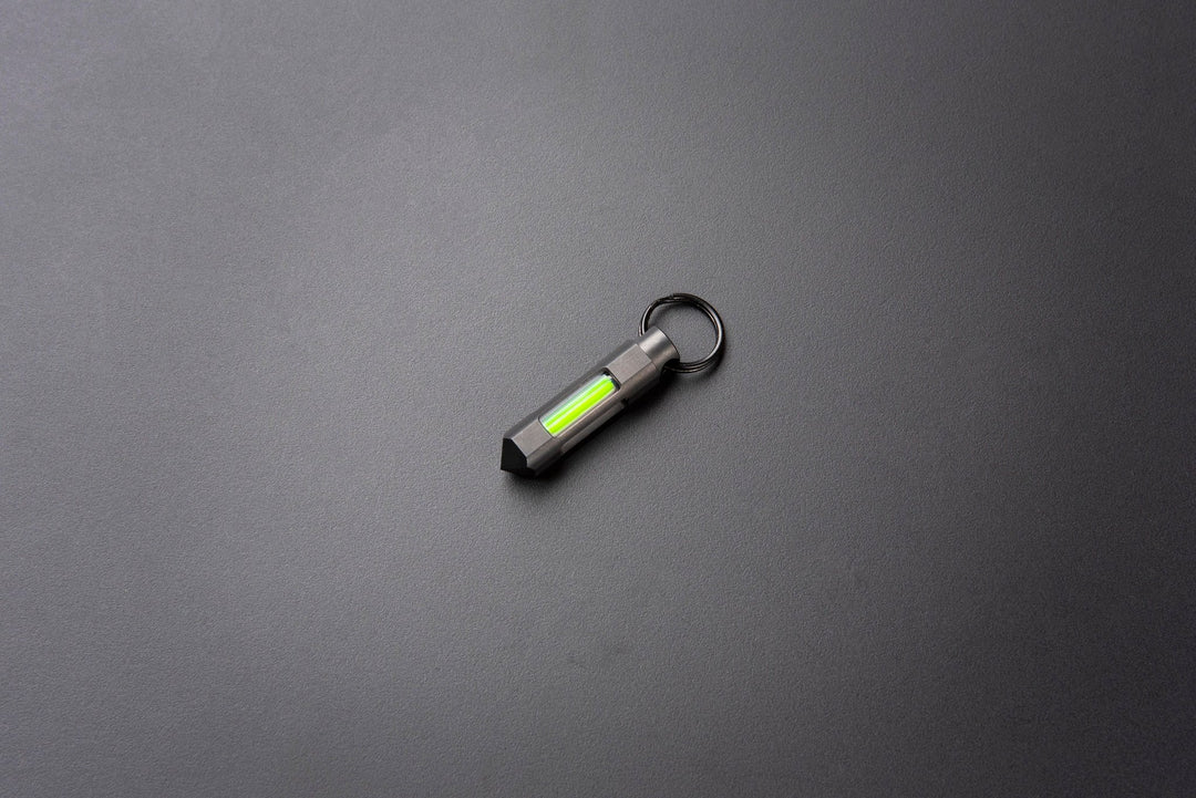 Glow Rhino Glow Fob Black Steel Tritium Keychain