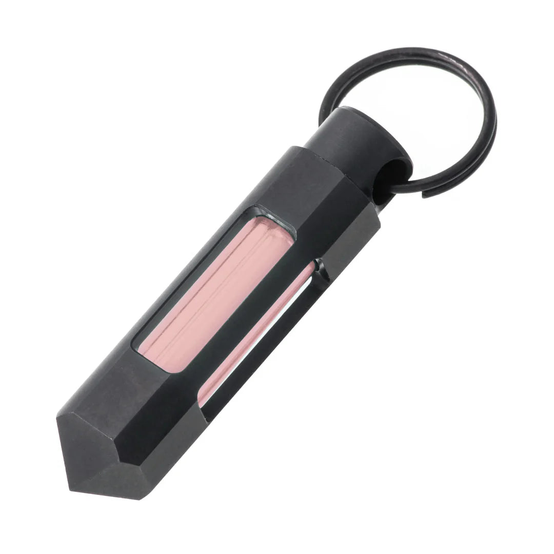 Glow Rhino Glow Fob Black Steel Tritium Keychain