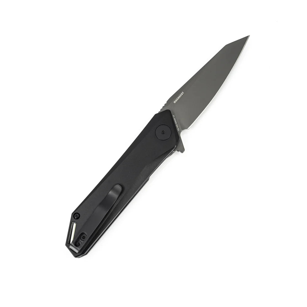 Glow Rhino "Meitner" Black Aluminum Tritium Magnacut Liner Lock Folding Knife