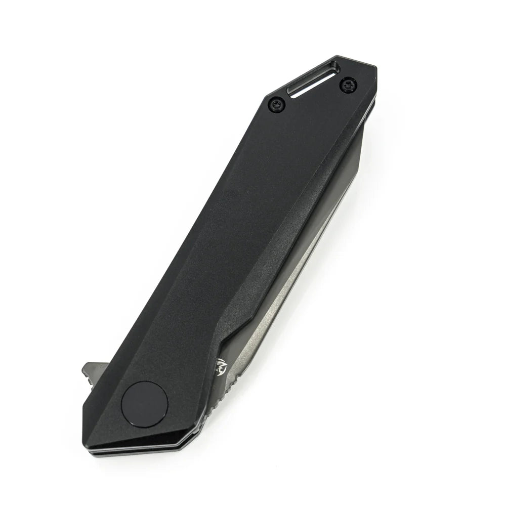 Glow Rhino "Meitner" Black Aluminum Tritium Magnacut Liner Lock Folding Knife