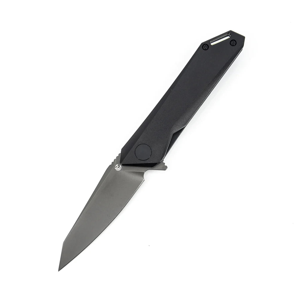 Glow Rhino "Meitner" Black Aluminum Tritium Magnacut Liner Lock Folding Knife
