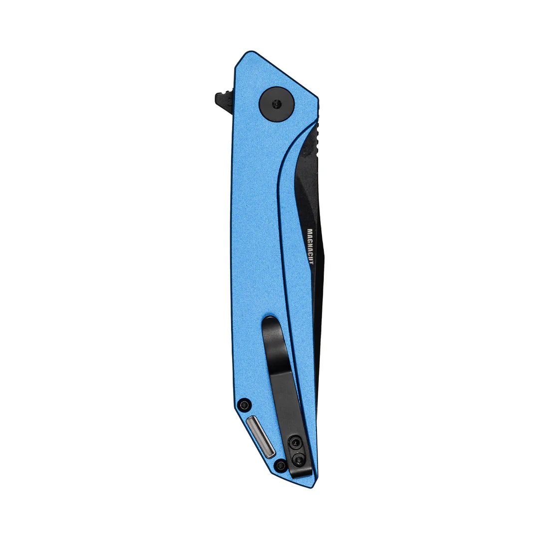 Glow Rhino Szilard Blue Aluminum Tritium Magnacut Liner Lock Folding Knife