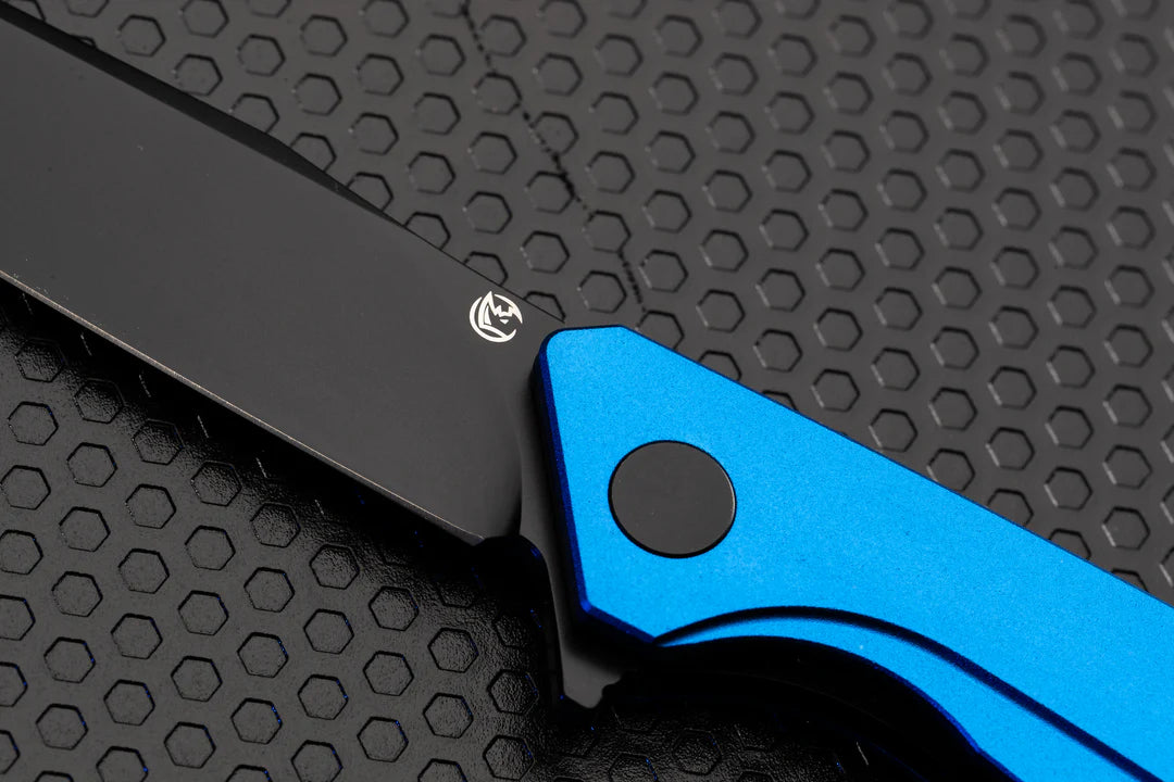 Glow Rhino Szilard Blue Aluminum Tritium Magnacut Liner Lock Folding Knife